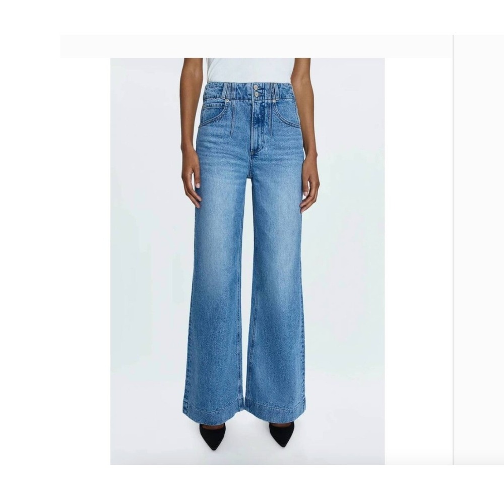 Pistola Lana High Rise Wide Leg Jeans Gallery Blue P00016056RJ Size 30